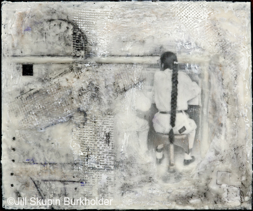 Encaustic photographic print by Jill Skupin Burkholder, at Sun to Moon Gallery