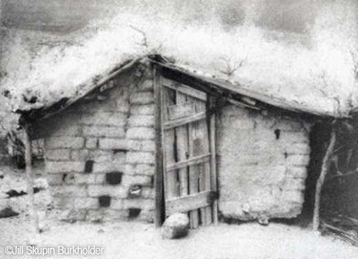 Goat Hut, Mexico, Bromoil Print by Jill Skupin Burkholder, Sun to Moon Gallery