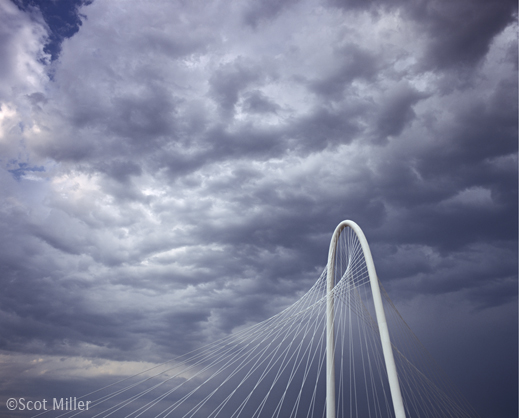 Photograph of the Margaret Hunt Hill Bridge, Dallas, TX by Scot Miller, fine prints available at Sun to Moon Gallery 