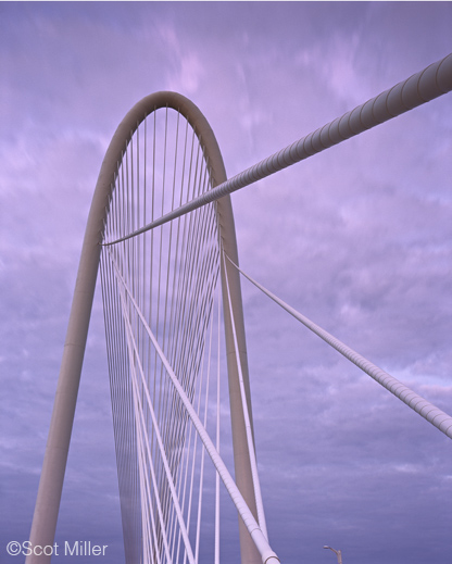 Photograph of the Margaret Hunt Hill Bridge, Dallas, TX by Scot Miller, fine prints available at Sun to Moon Gallery 