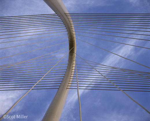 Photograph of the Margaret Hunt Hill Bridge, Dallas, TX by Scot Miller, fine prints available at Sun to Moon Gallery