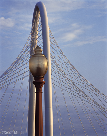 Photograph of the Margaret Hunt Hill Bridge, Dallas, TX by Scot Miller, fine prints available at Sun to Moon Gallery 