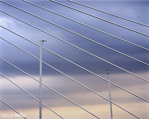 Photograph of the Margaret Hunt Hill Bridge, Dallas, TX by Scot Miller, fine prints available at Sun to Moon Gallery 