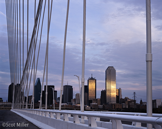 Photograph of the Margaret Hunt Hill Bridge, Dallas, TX by Scot Miller, fine prints available at Sun to Moon Gallery