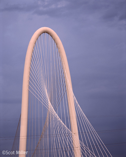 Photograph of the Margaret Hunt Hill Bridge, Dallas, TX by Scot Miller, fine prints available at Sun to Moon Gallery 