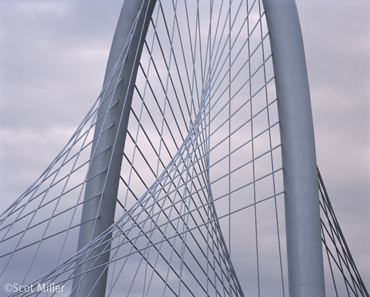 Photograph of the Margaret Hunt Hill Bridge, Dallas, TX by Scot Miller, fine prints available at Sun to Moon Gallery