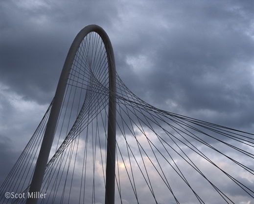 Photograph of the Margaret Hunt Hill Bridge, Dallas, TX by Scot Miller, fine prints available at Sun to Moon Gallery