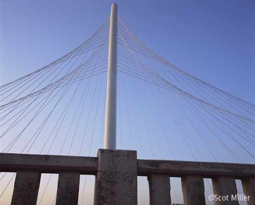 Photograph of the Margaret Hunt Hill Bridge, Dallas, TX by Scot Miller, fine prints available at Sun to Moon Gallery