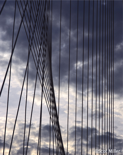 Photograph of the Margaret Hunt Hill Bridge, Dallas, TX by Scot Miller, fine prints available at Sun to Moon Gallery
